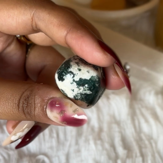 Moss Agate Tumble